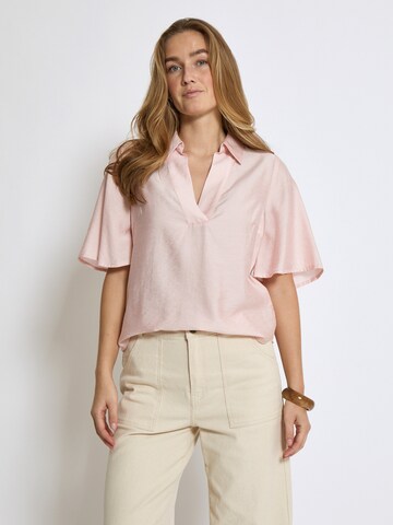 Peppercorn Blouse 'Hedda' in Roze: voorkant