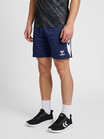 Hummel Loosefit Sportbroek 'Match' in Blauw: voorkant