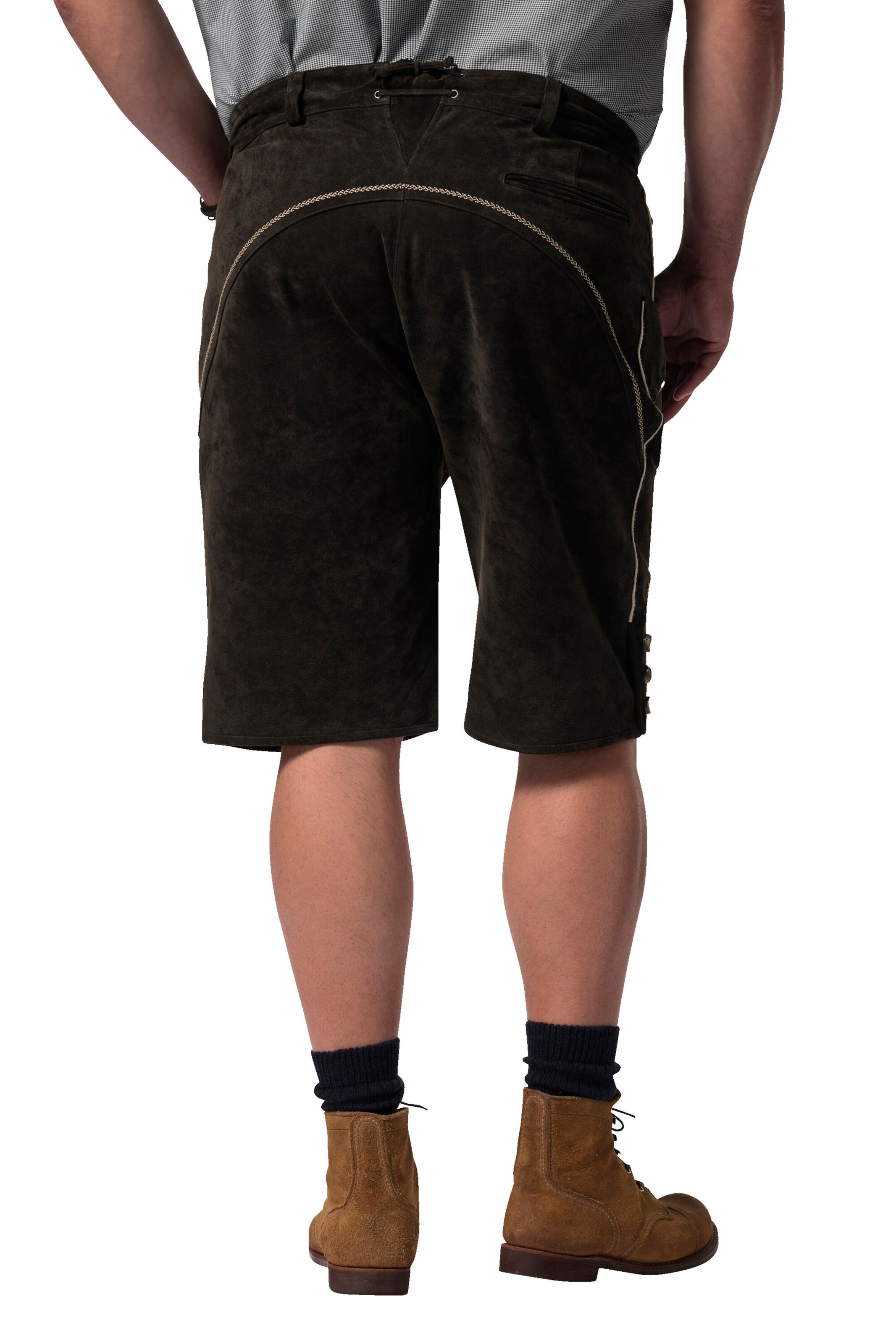 Men Plus Regular Trachtenhose in Braun