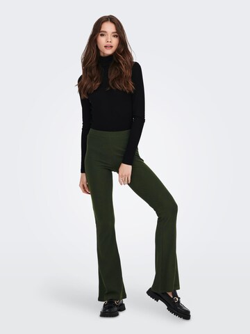 ONLY Flared Trousers 'Nella' in Green