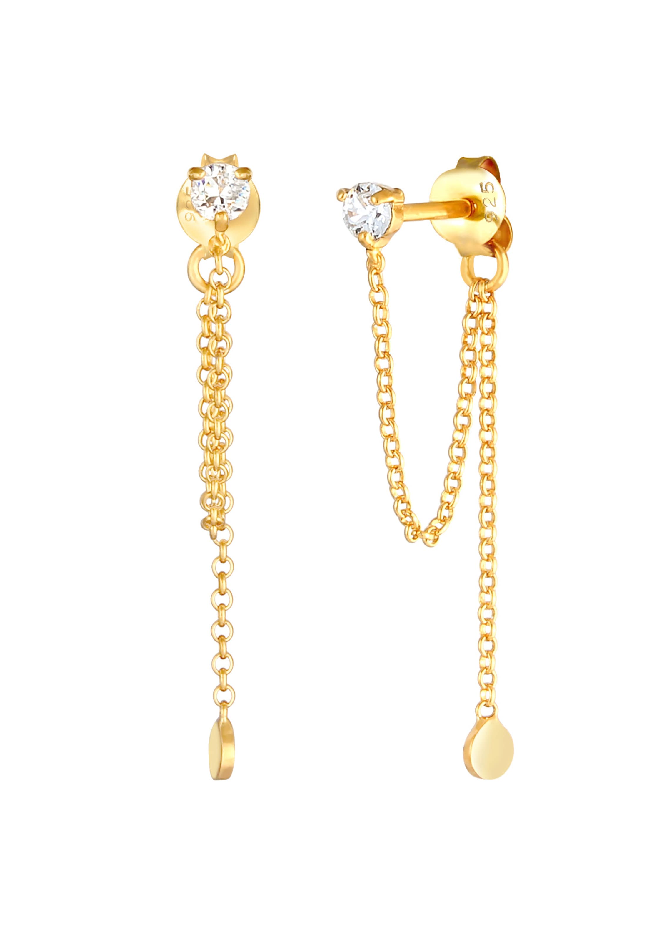 Boucles d'oreilles ELLI en or : devant