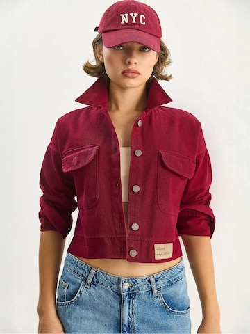 Bianco Lucci - Casaco meia-estação em vermelho: frente