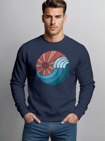 Neverless Sweatshirt 'Vintage Sunrise' in Blue