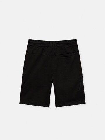 Pull&Bear Regular Cargo Pants in Black