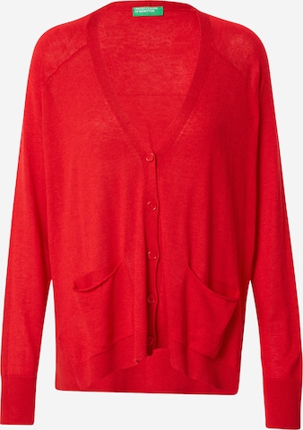 UNITED COLORS OF BENETTON Knit Cardigan in Red: front