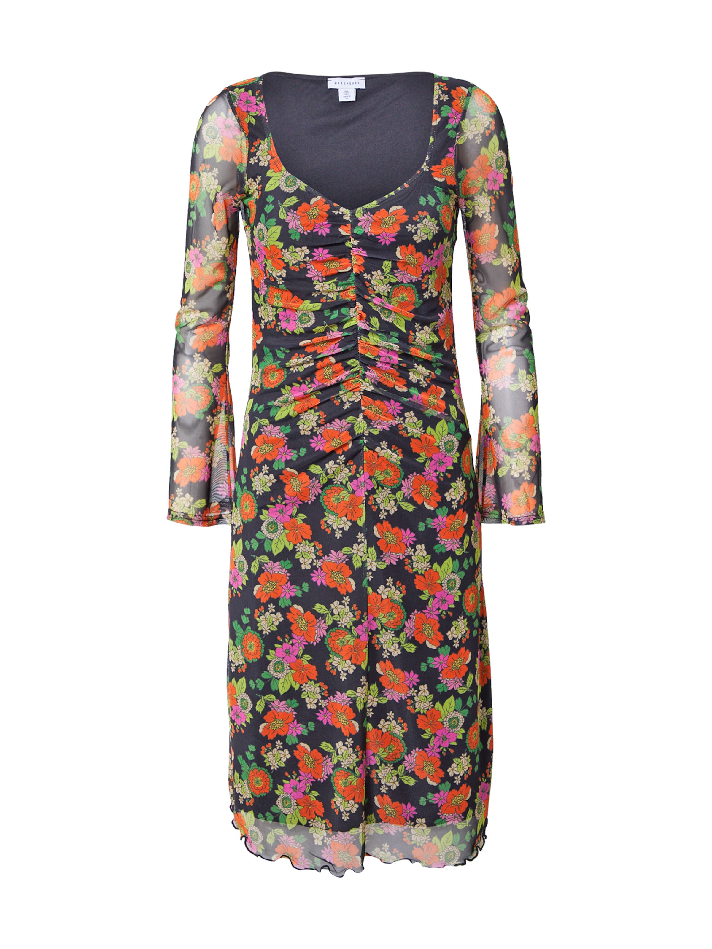 Warehouse Dress in Black: front