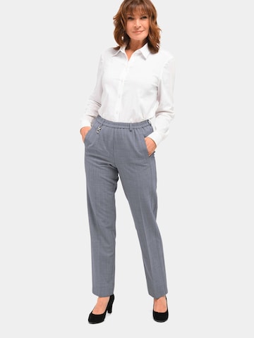 Goldner Regular Trousers with creases in Silver