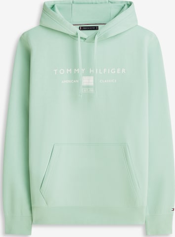 TOMMY HILFIGER Collegepaita 'BRAND LOVE' värissä vihreä: etupuoli