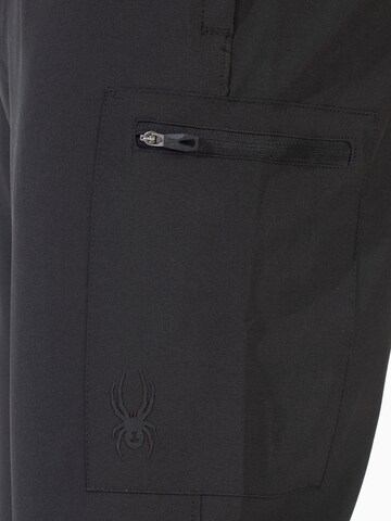 Effilé Pantalon de sport Spyder en noir