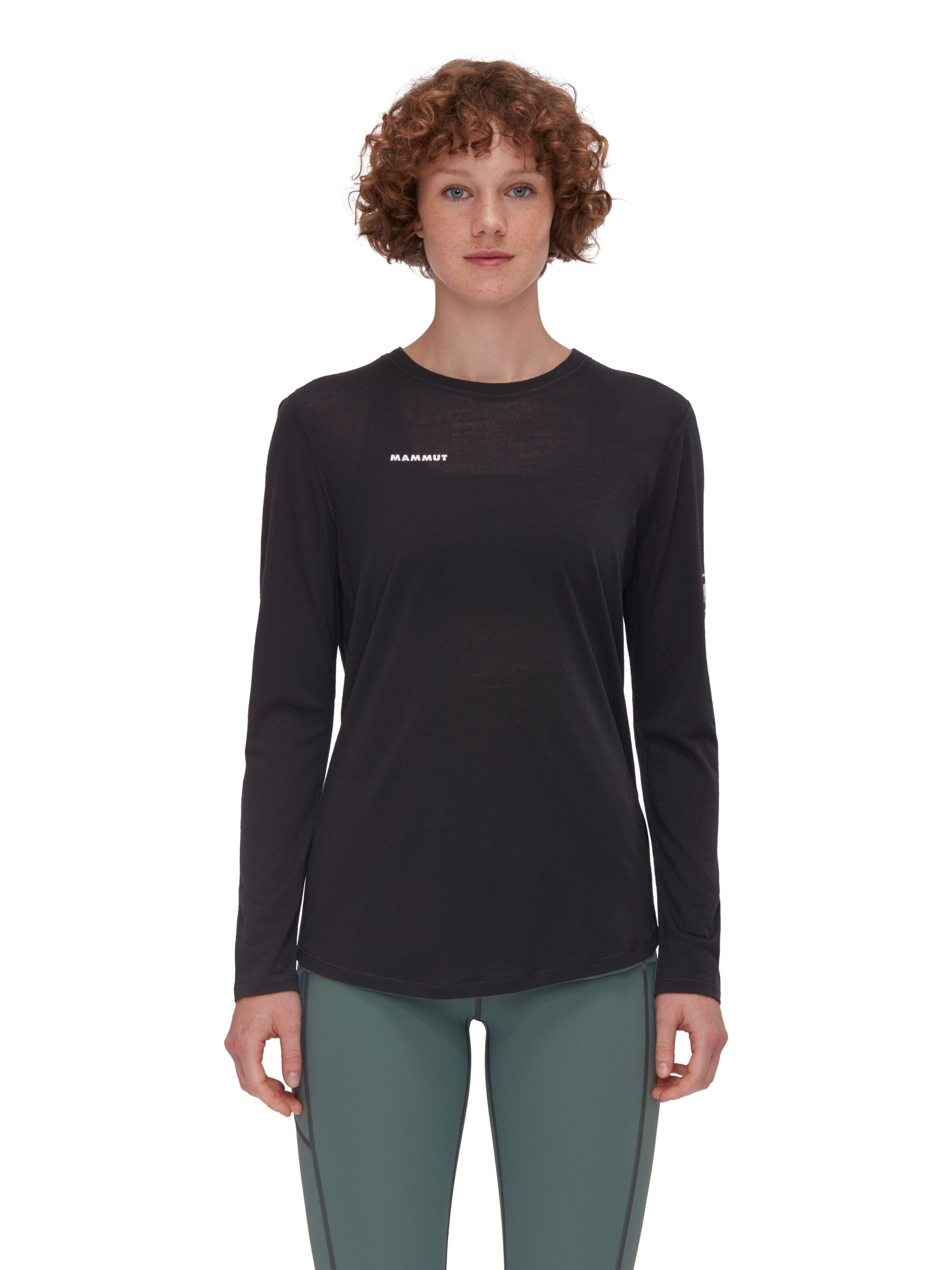 MAMMUT Funktionsshirt ‘Tree Wool FL’ in Schwarz: Vorderseite
