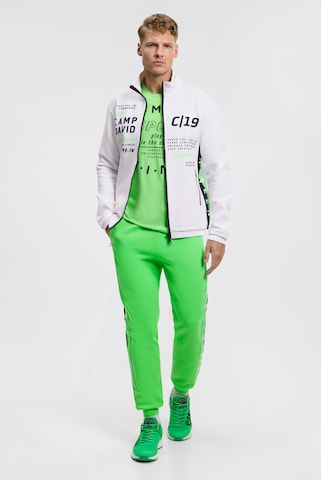 CAMP DAVID Zip-Up Hoodie in White