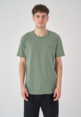 Cleptomanicx T-Shirt 'Ligull Regular' in Grün: Vorderseite