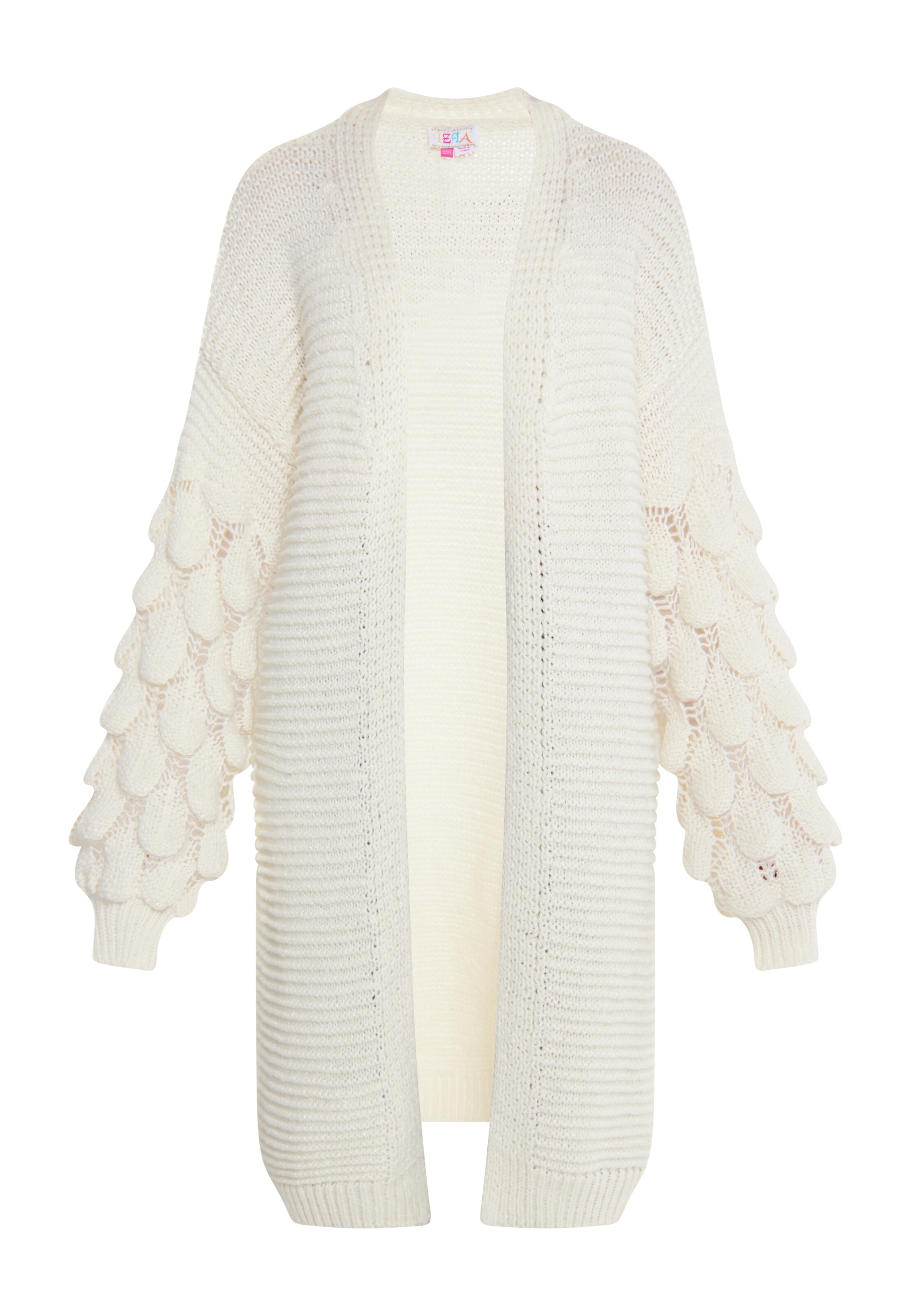 IZIA Knit cardigan 'Gaya' in White: front