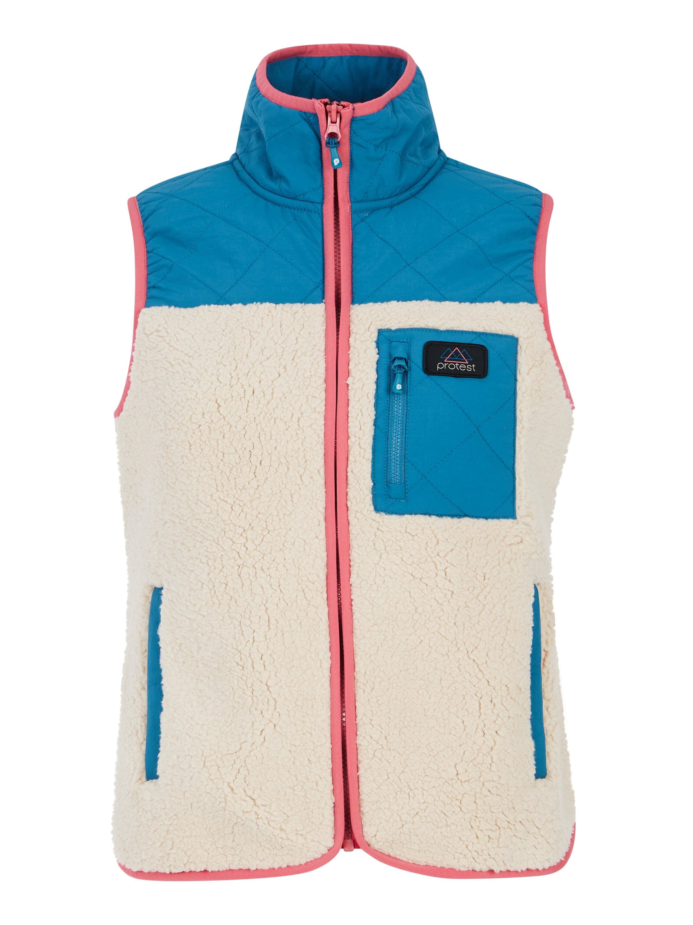 PROTEST Weste 'Try' in Blau: Vorderseite