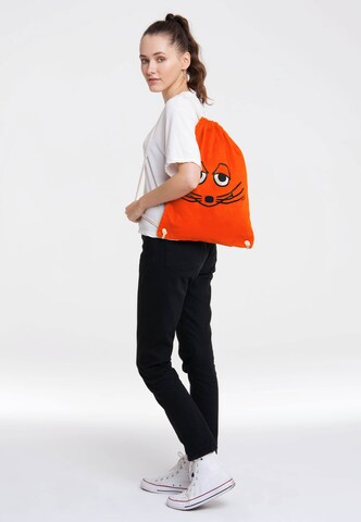 LOGOSHIRT Gymbag 'Maus - Gesicht' in Oranje
