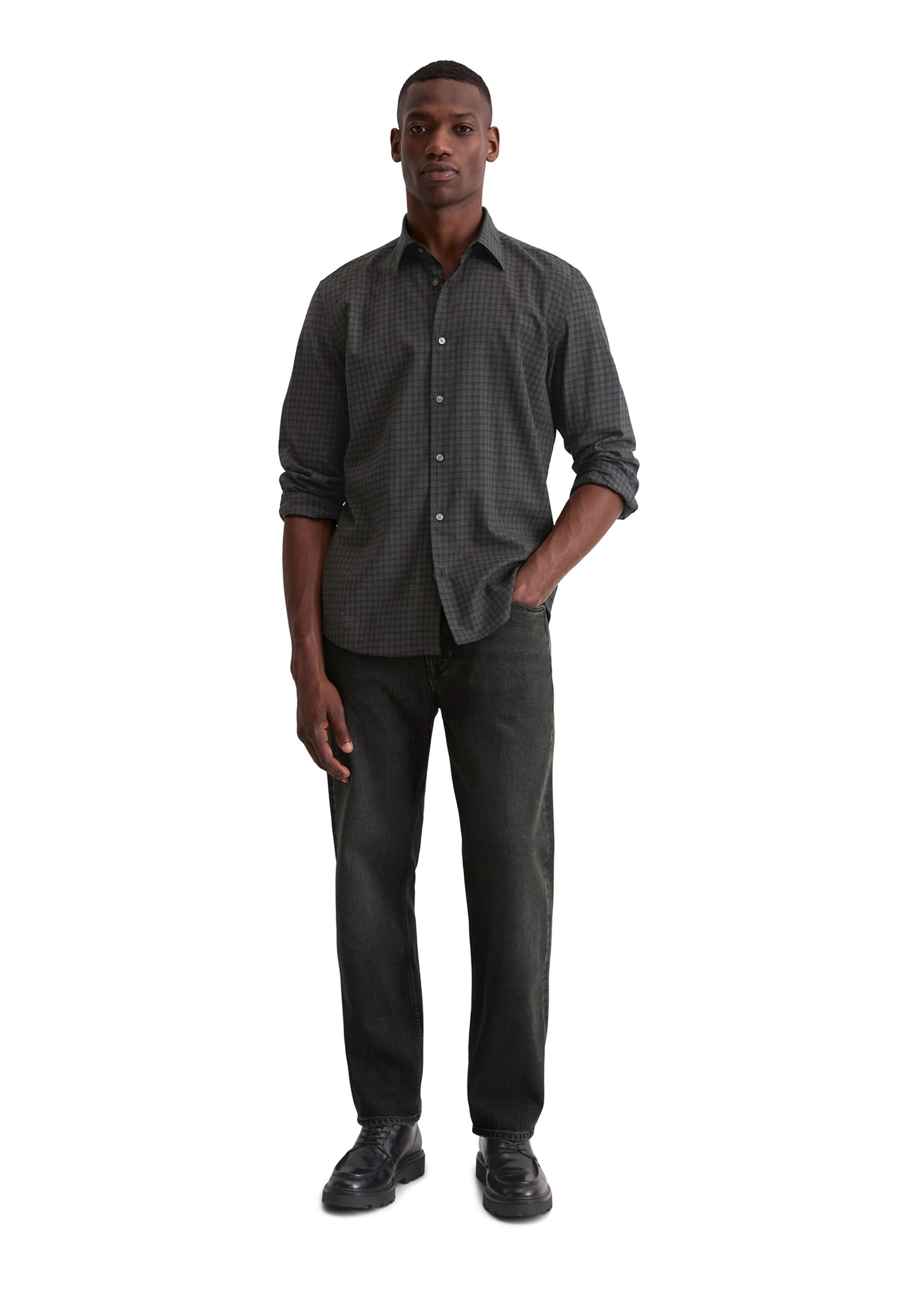 Marc O'Polo Regular fit Button Up Shirt in Black
