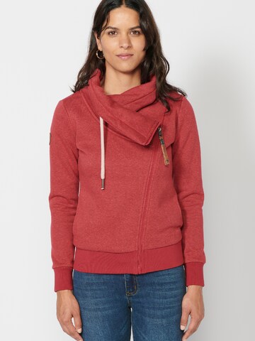 KOROSHI Sweatjacke in Rot