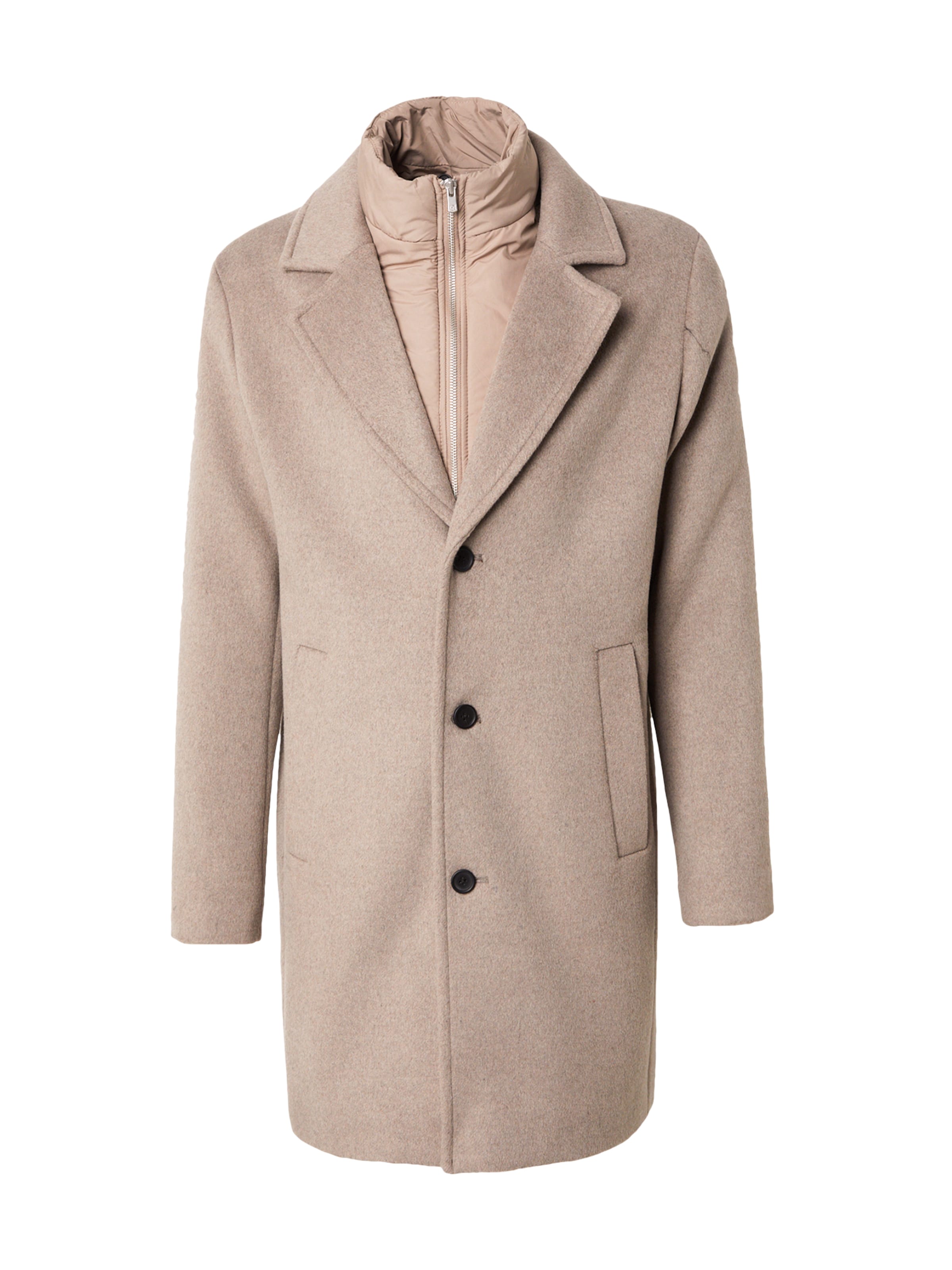 Jack & Jones Premium Преходно палто 'JPRBLASTANFORD' в сиво: отпред