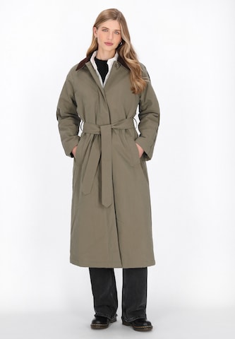 Manteau mi-saison DreiMaster Vintage en vert : devant