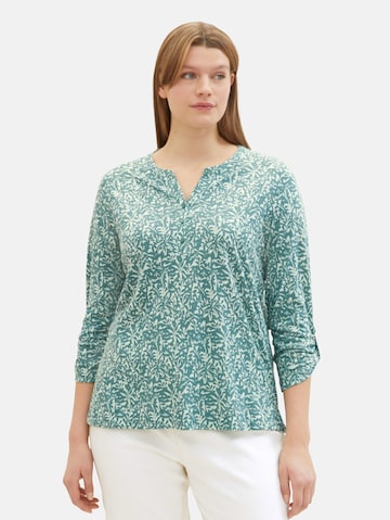 Tom Tailor Women + Bluse i grøn: forside