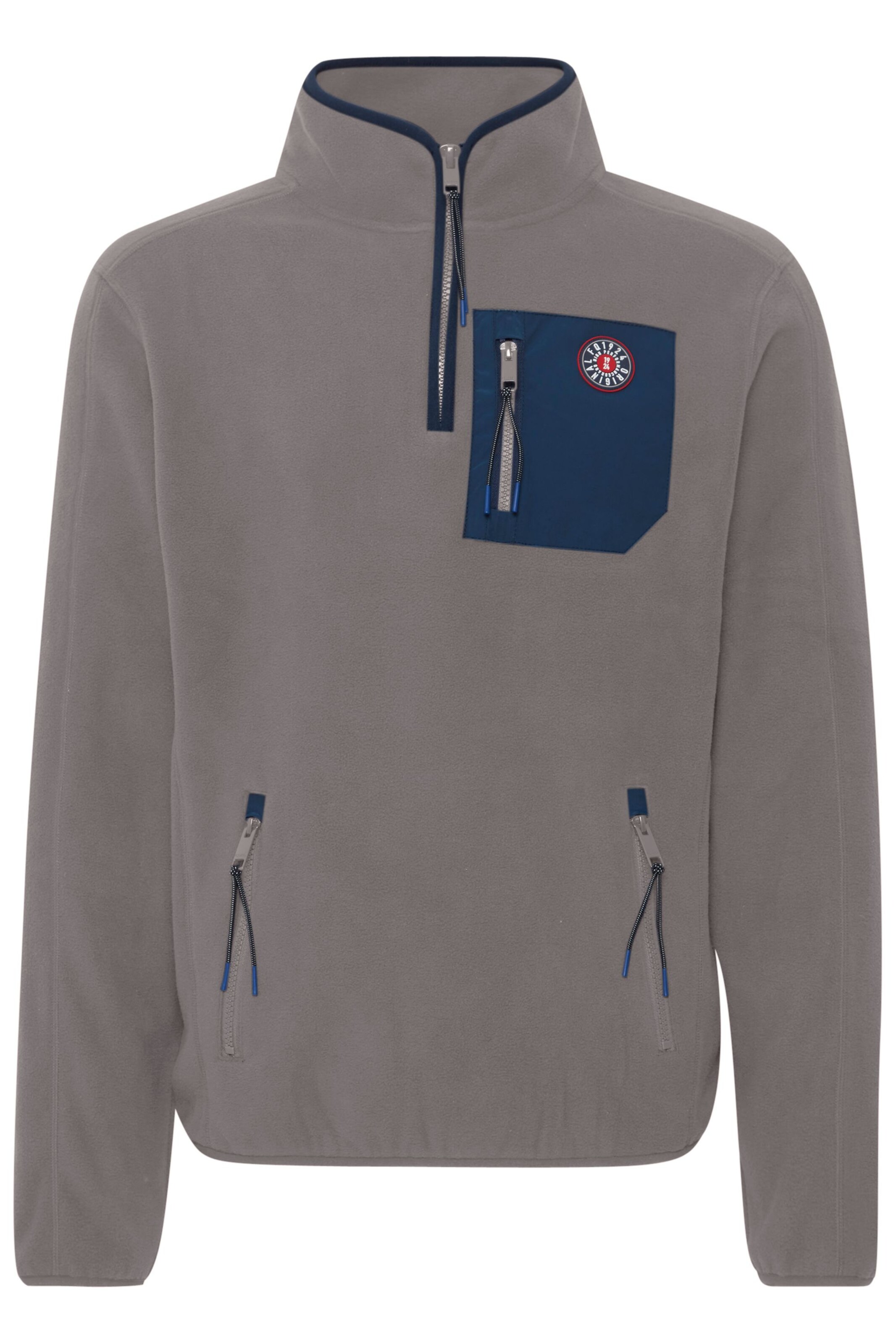 Giacca di pile 'Lucas' di FQ1924 in grigio: frontale