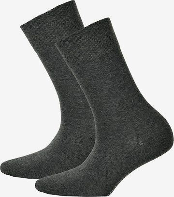 Hudson Socks in Grey: front