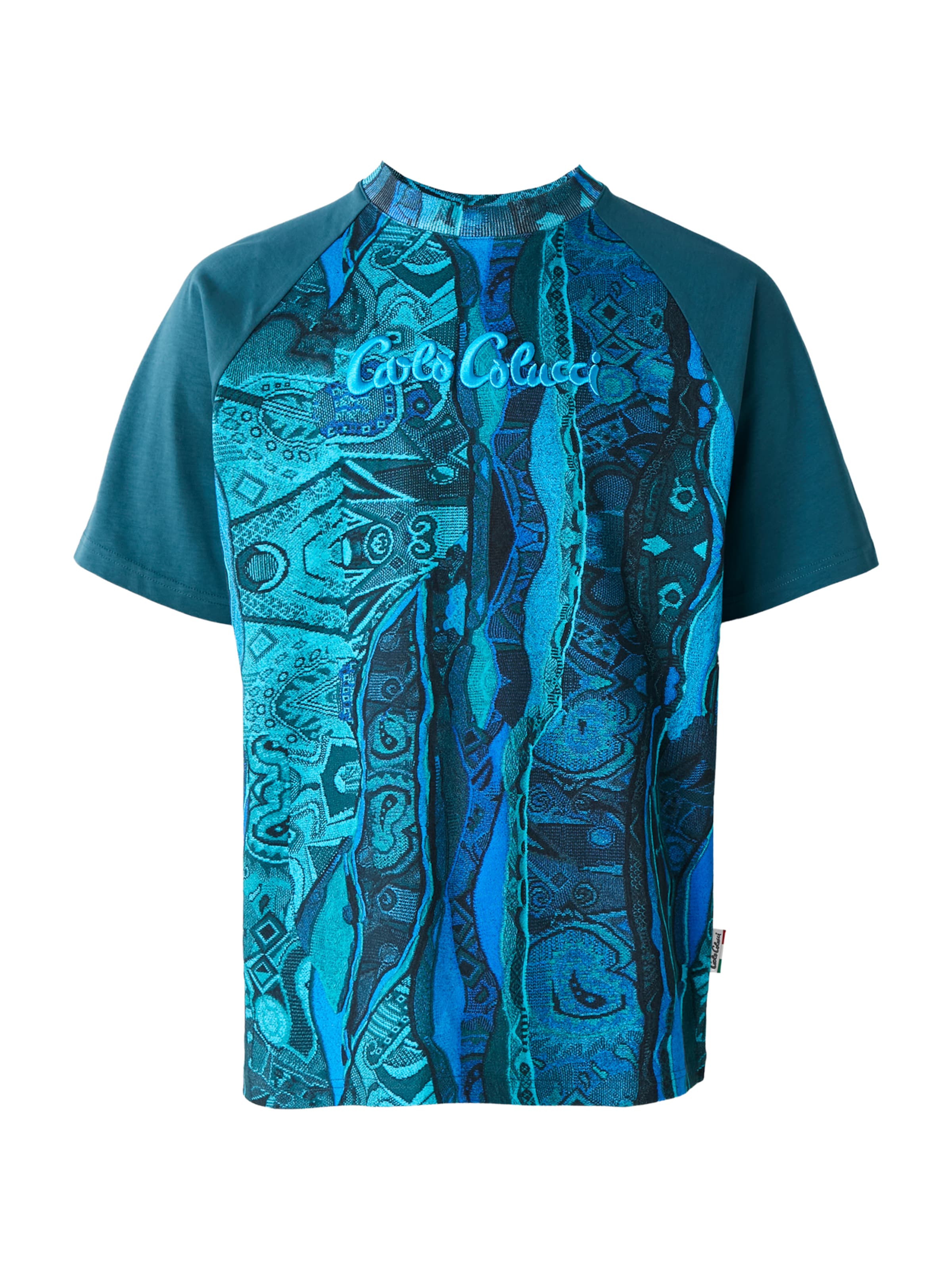 Carlo Colucci Μπλουζάκι 'Eschfaller' σε πράσινο: μπροστά