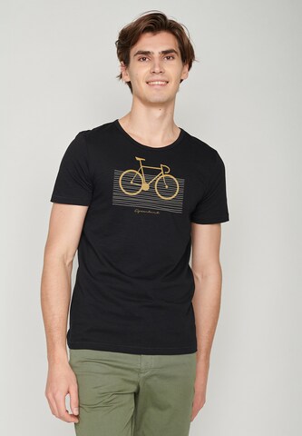 GREENBOMB Shirt 'Bike Bars' in Zwart: voorkant