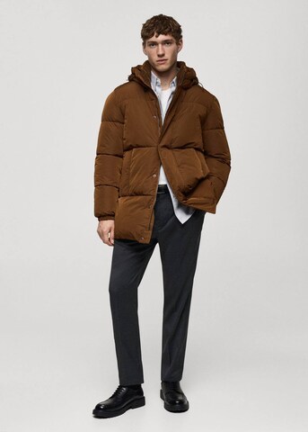 MANGO MAN Winter Jacket 'Campi' in Brown