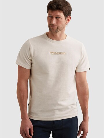 PME Legend Shirt 'T-shirt with embroidered back artwork' in Wit