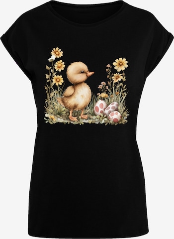 T-shirt 'Niedliche Enten Ostereier' F4NT4STIC en noir : devant
