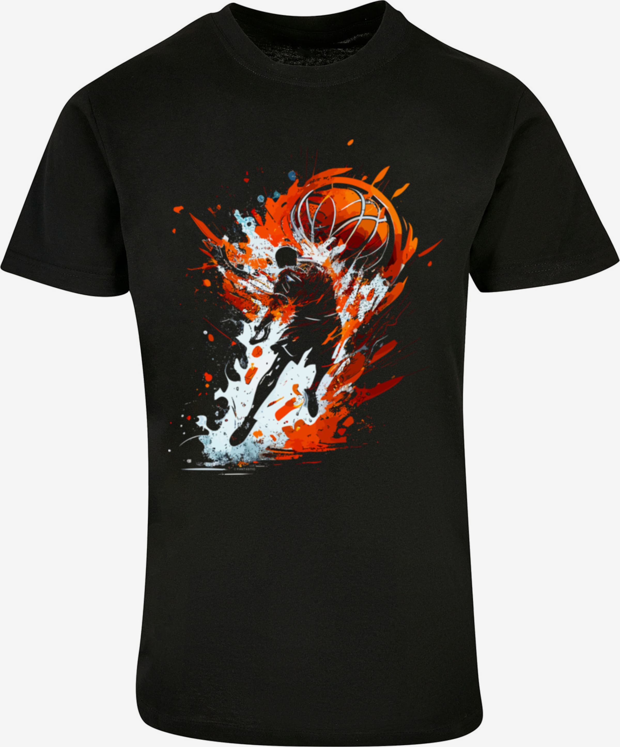 F4NT4STIC Shirt 'Basketball Sports Collection Orange Splash' in Mixed  Colors, Black | ABOUT YOU