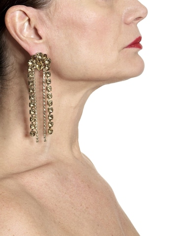 Orecchini 'Andromeda orecchini placcati oro con cristalli Swarovski champagne' di Addicted2 in oro