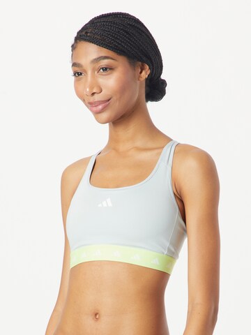 ADIDAS PERFORMANCE Bralette Sports bra 'Powerreact' in White: front