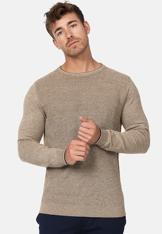 INDICODE JEANS Trui 'Reign' in Bruin: voorkant