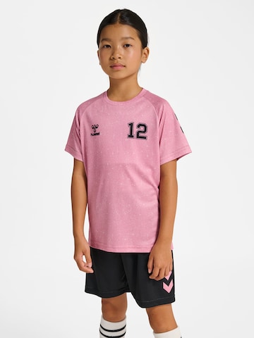 Hummel Performance Shirt 'Shimmer' in Pink: front