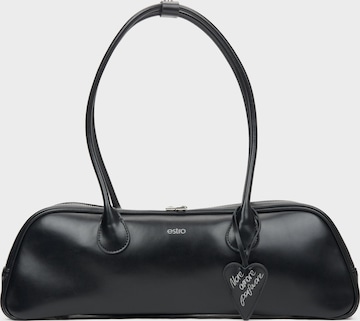Estro Schultertasche '75568' in Schwarz: Vorderseite