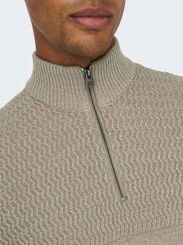 Only & Sons Sweater in Beige