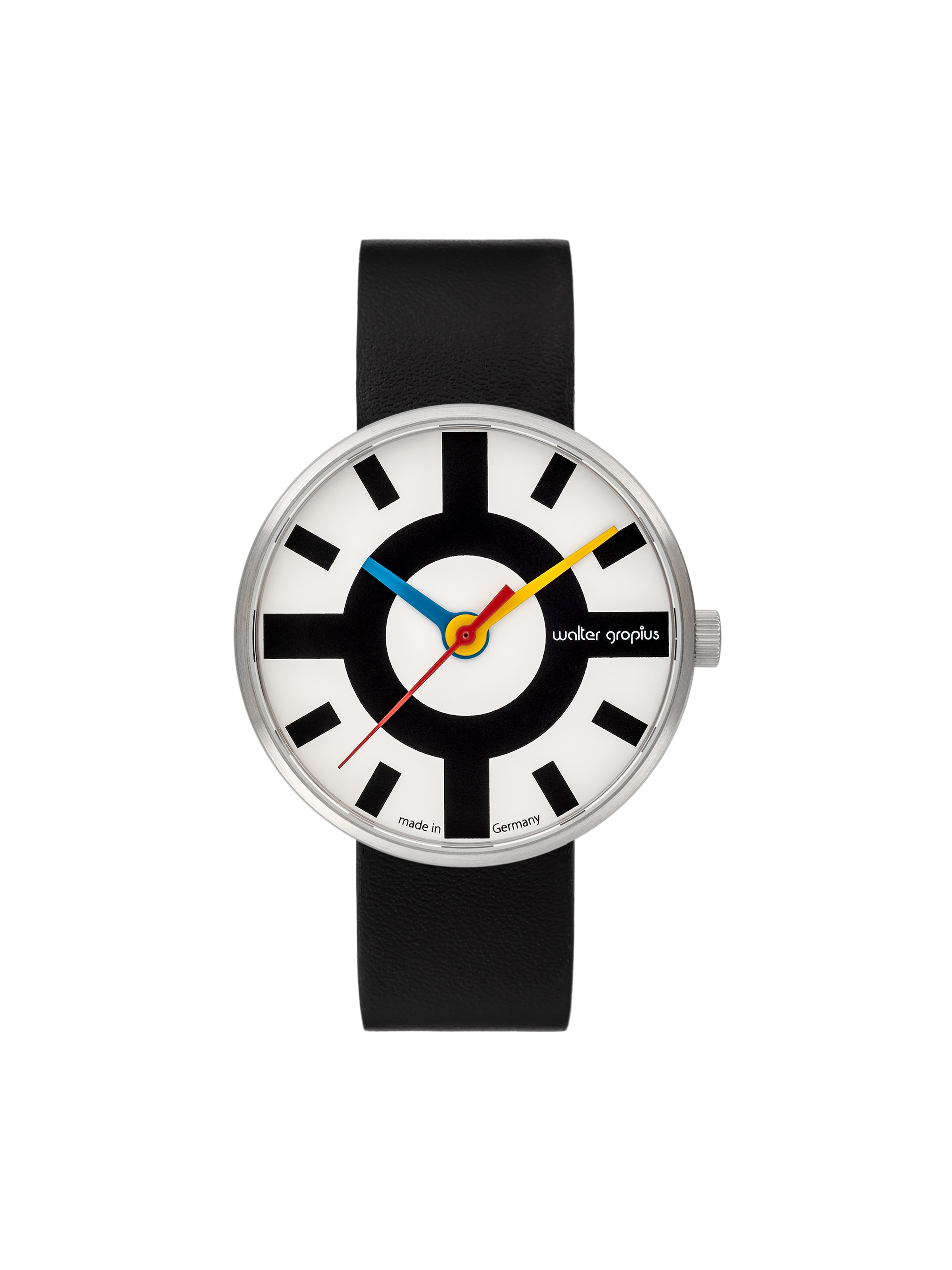 WALTER GROPIUS Analog Watch 'CROSSWAY' in Black: front
