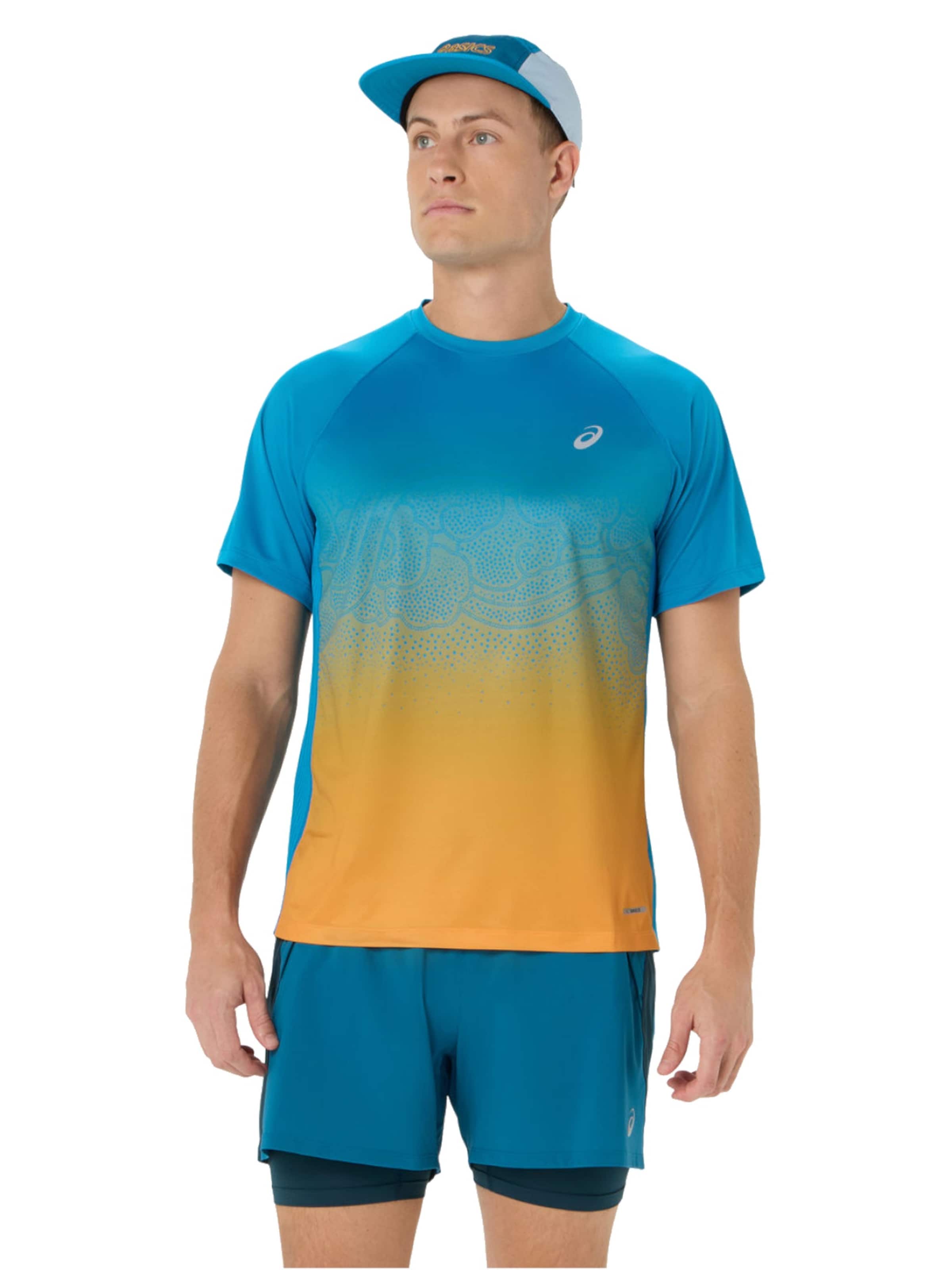 ASICS Shirt 'ASICS Road Fade SS Top' in Blue: front