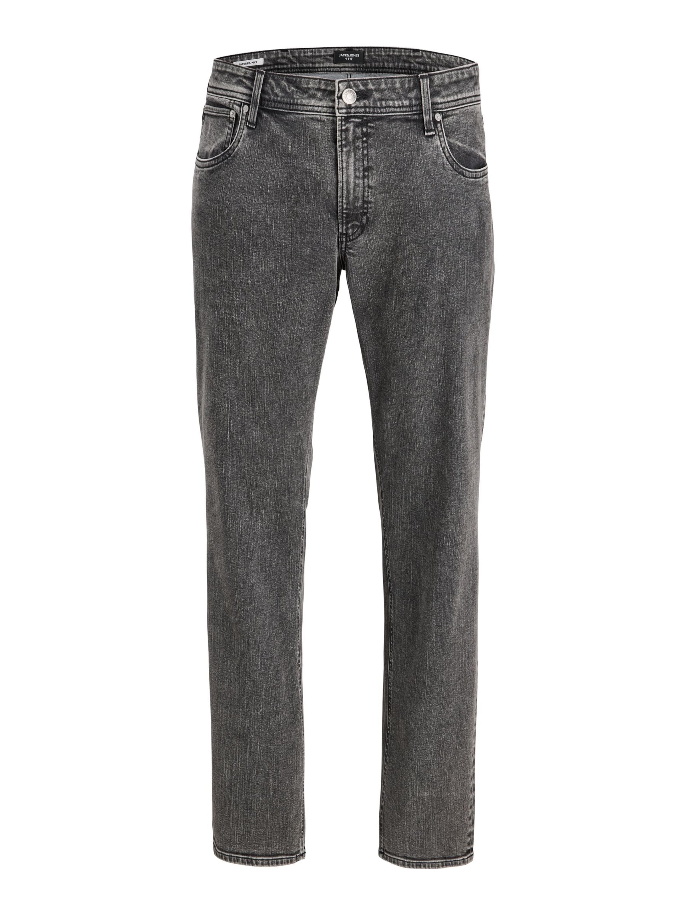 JACK & JONES Tapered Jeans 'JJIMike JJOriginal' in Grey: front