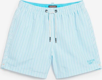 Shorts de bain Superdry en bleu : devant