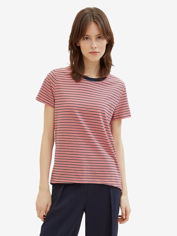 T-shirt TOM TAILOR DENIM en rouge : devant