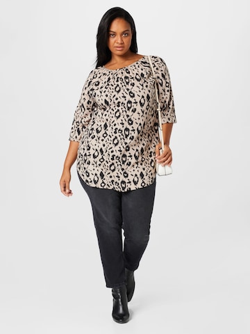 ABOUT YOU Curvy Bluse 'Talea' in Beige