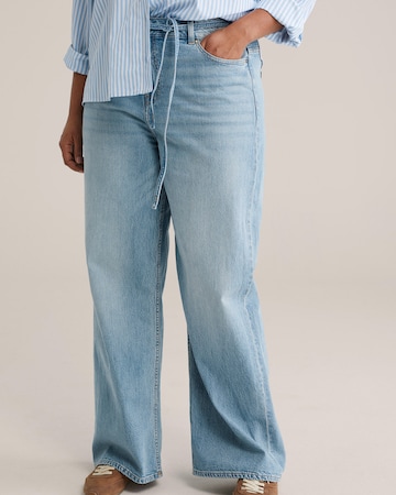 WE Fashion Широкий Джинсы в Синий: спереди