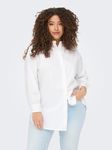 Camicia da donna 'Nora' di ONLY Carmakoma in bianco: frontale