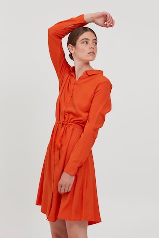 ICHI Shirt Dress 'IHMAIN' in Orange: front
