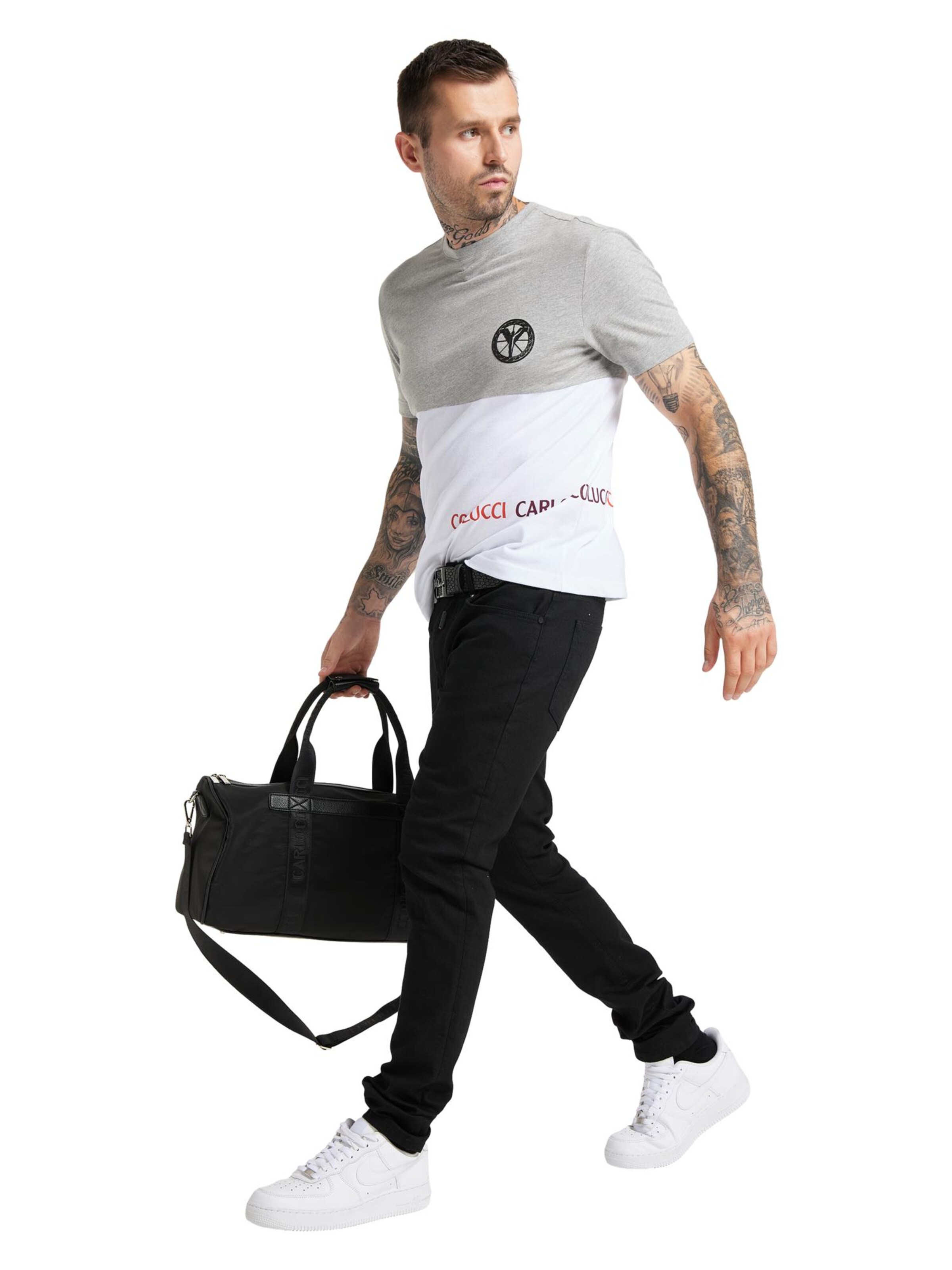 Carlo Colucci Regular Jeans in Schwarz