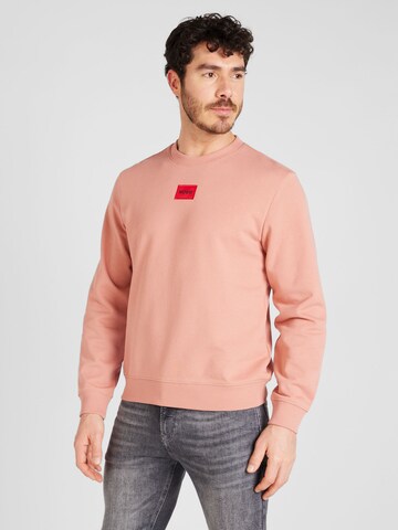 HUGO Red Sweatshirt 'Diragol' in Oranje: voorkant