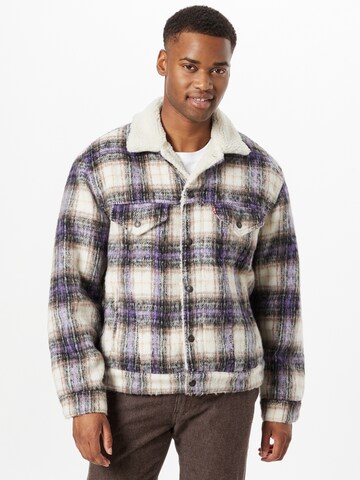 LEVI'S ® Regular fit Prehodna jakna 'Vintage Fit Sherpa Trucker' | bež barva: sprednja stran